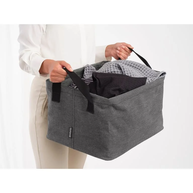 Laundry Basket Brabantia Linn35 L, Pepper Black, Foldable