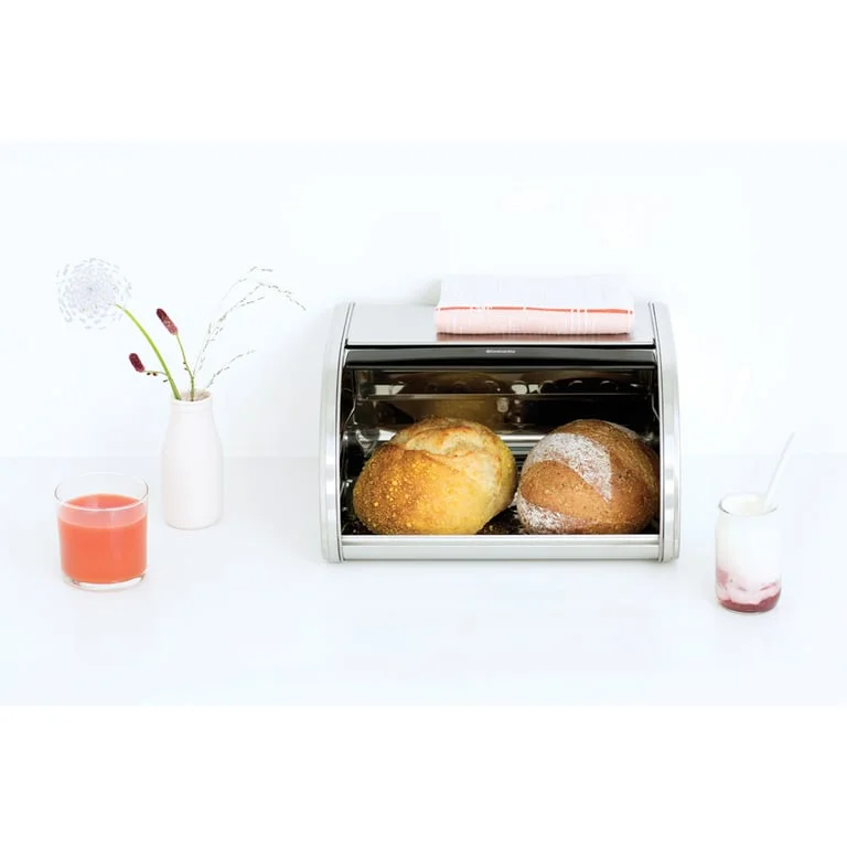 Cutie de pâine Brabantia Roll Top Medium Matt Steel, mediu