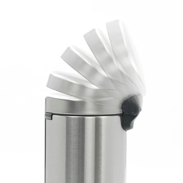 Coș de gunoi cu pedală Brabantia NewIcon 3L, Matt Steel, Fingerprint proof