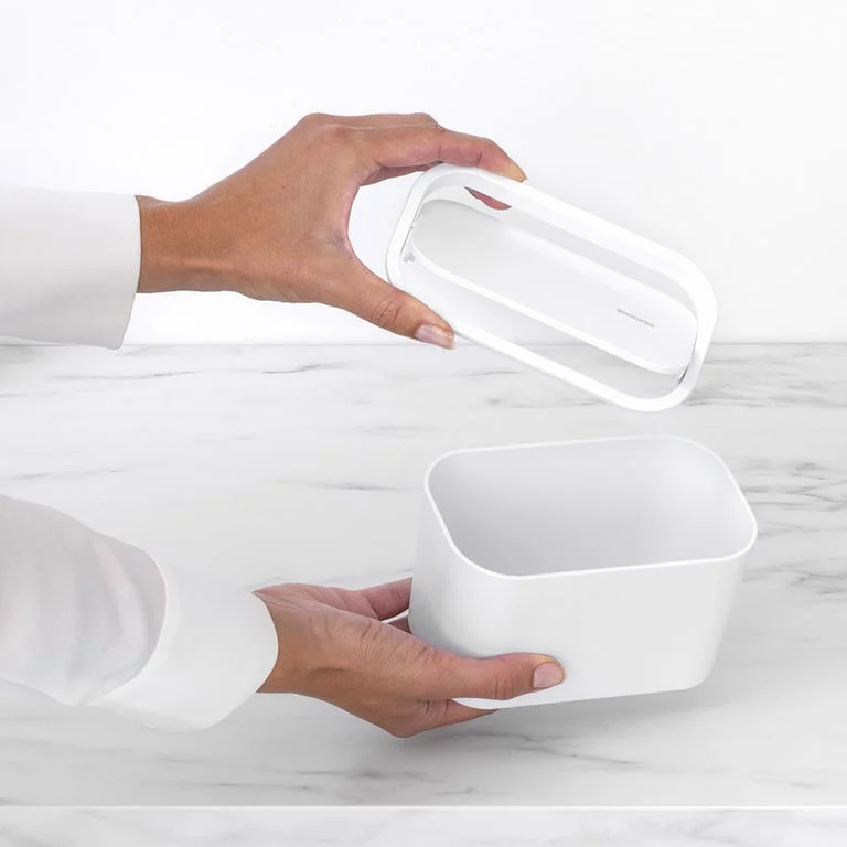 Bathroom Waste Caddy Brabantia MindSet Mineral Fresh White