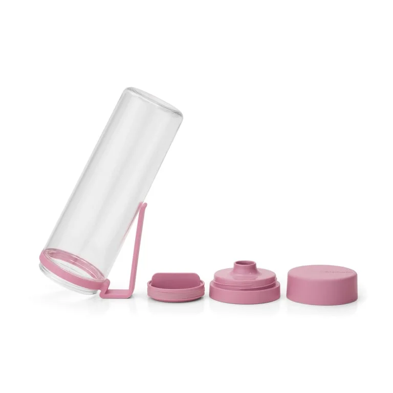 Water Bottle Brabantia Make&Take Lilac Pink 500ml, with Strainer