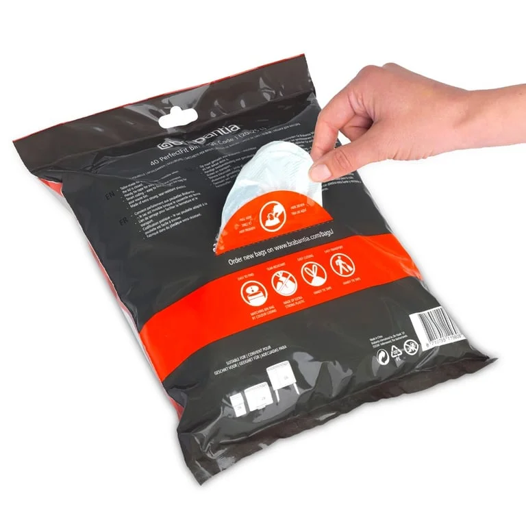 Saci de gunoi cu șnur Brabantia PerfectFit, cod  J (NewIcon/Bo), 20-25L, 40 bucăți, albi