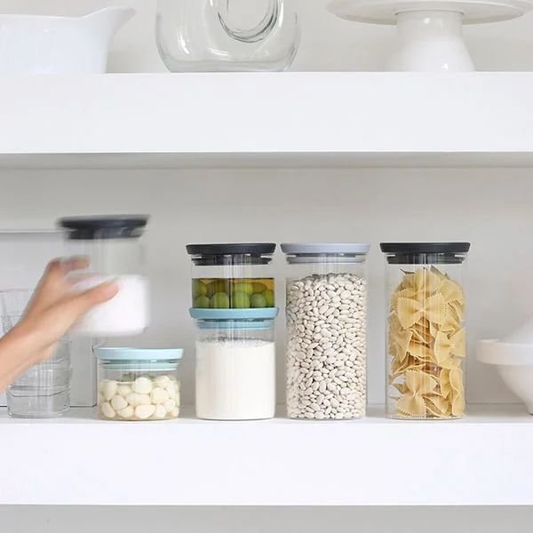 Borcan de sticlă Brabantia Stackable 0.3L, Dark Grey