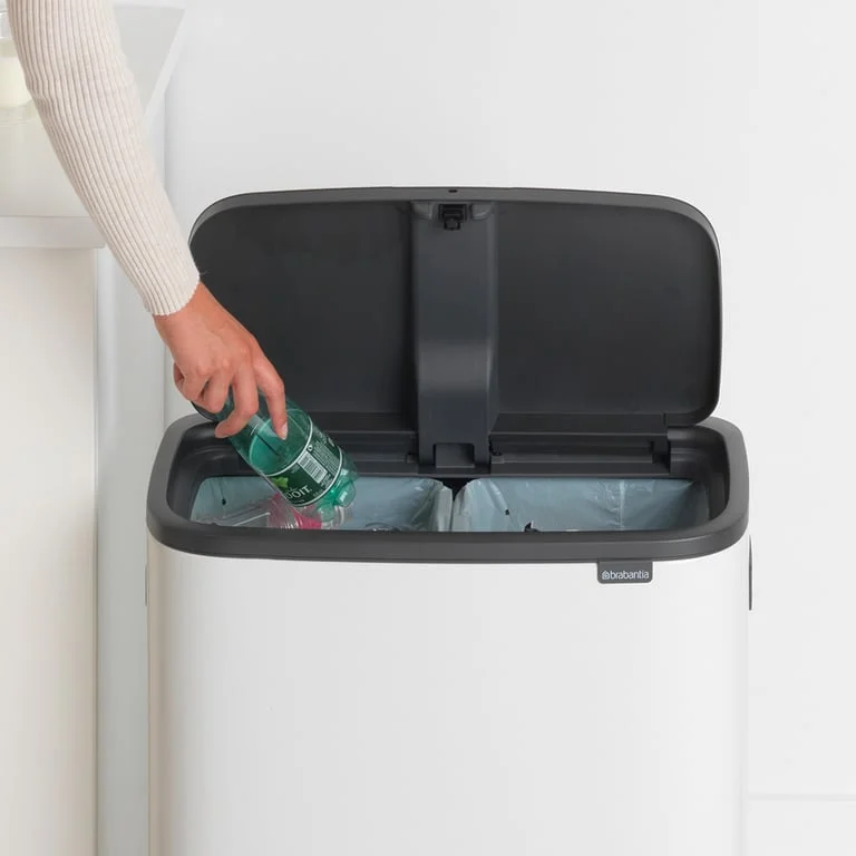 Coș de gunoi Brabantia Bo Touch 2x30L, White