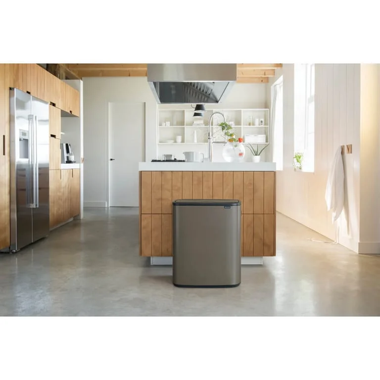 Coș de gunoi Brabantia Bo Touch 2x30L, Platinum
