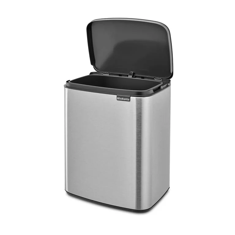 Coș de gunoi Brabantia Bo Small 12L, Matt Steel, Fingerprint proof