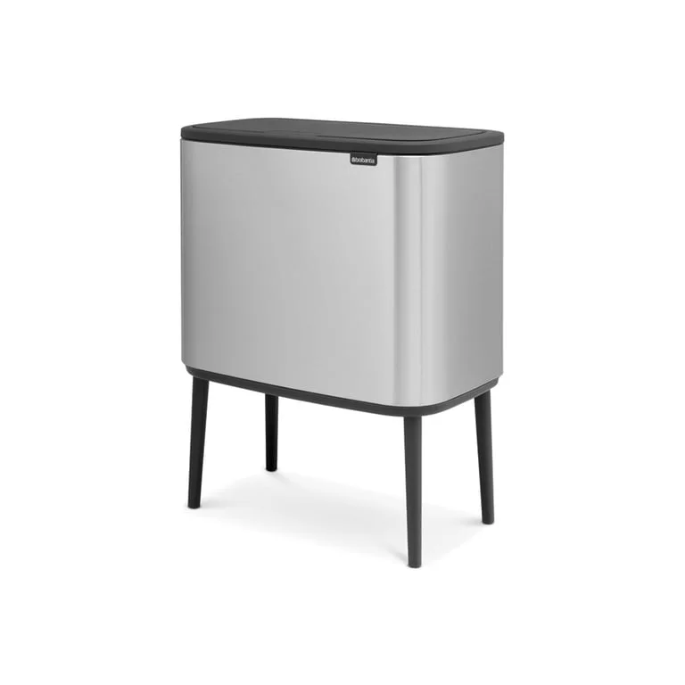 Coș de gunoi Brabantia Bo Touch 36L, Matt Steel, Fingerprint proof