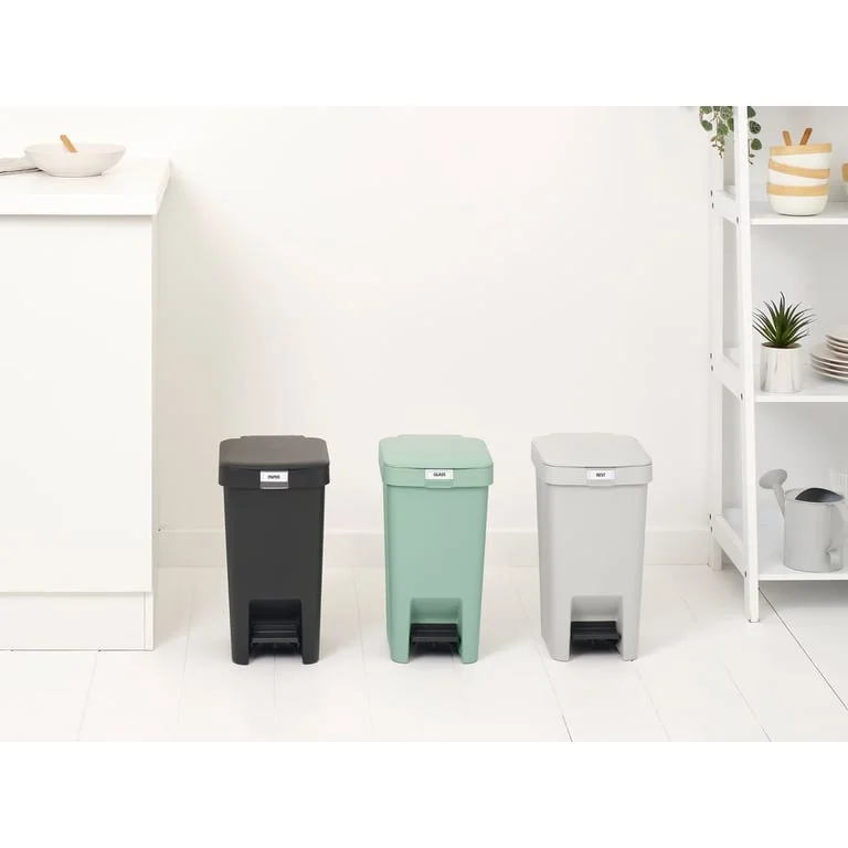 Coș de gunoi cu pedală Brabantia StepUp 10L, Jade Green