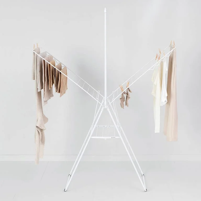 Uscător de rufe Brabantia Hangon, 25m, tijă suplimentară, Fresh White