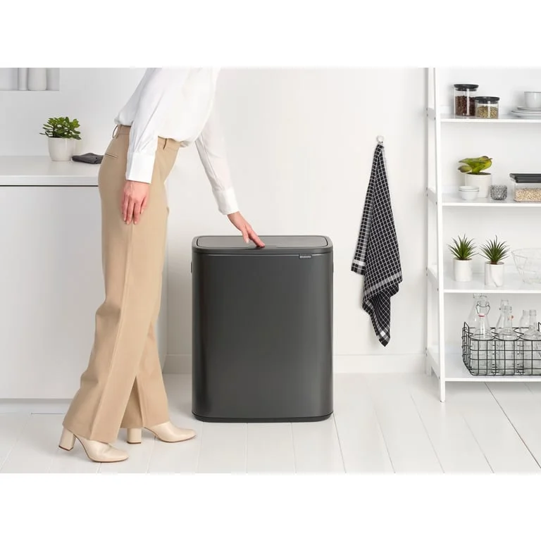 Waste Bin Brabantia Bo Touch 60L, Confident Grey