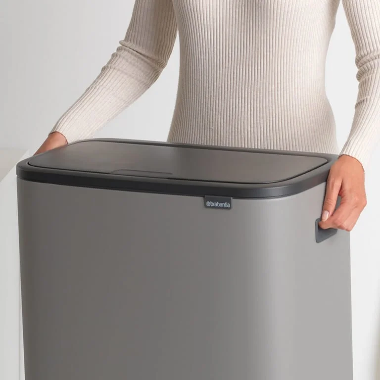Bo Touch Bin Brabantia, 2 x 30 litre, Plastic Buckets Mineral Concrete Grey