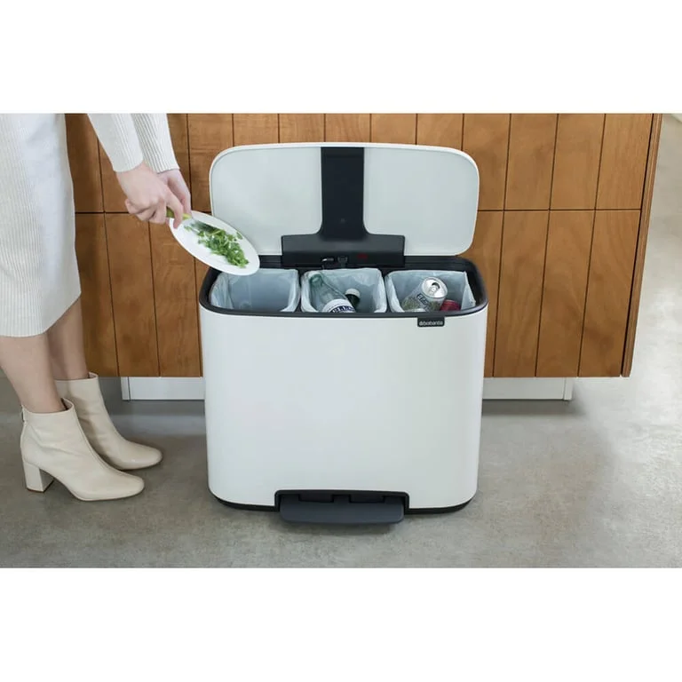 Coș de gunoi Brabantia Bo Pedal 3x11L, White