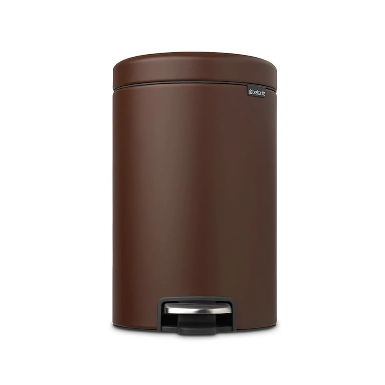 Coș de gunoi cu pedală Brabantia NewIcon 12L, Mineral Cosy Brown