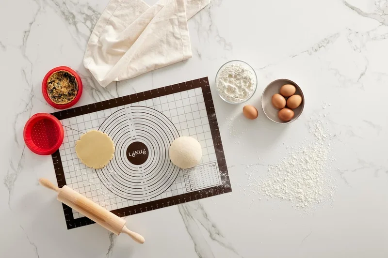 Pastry Mat Lekue 60x40cm, Silicone, with measures