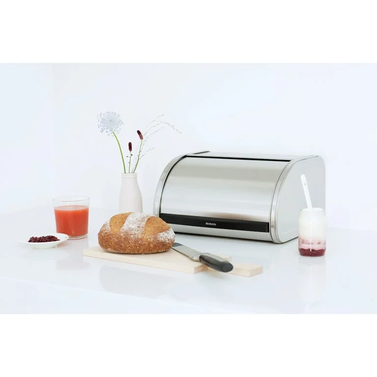 Cutie de pâine Brabantia Roll Top Medium Matt Steel, mediu