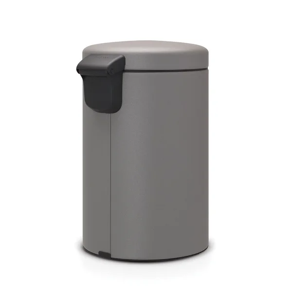 Coș de gunoi cu pedală Brabantia NewIcon 12L, Mineral Concrete Grey