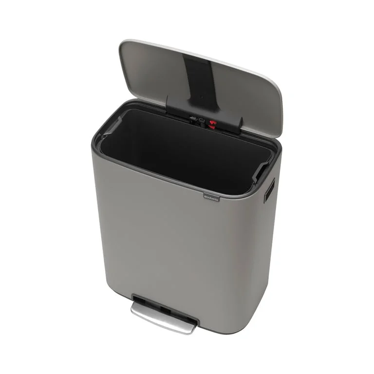 Waste Bin Brabantia Bo Pedal 60L, Mineral Concrete Grey