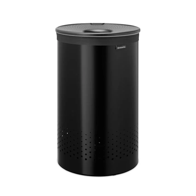 Laundry Bin Brabantia 60L, Matt Black, Plastic Lid