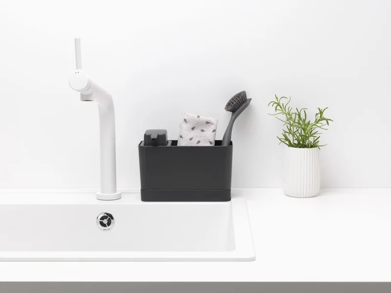 Sink Organiser&Soap Dispenser Brabantia, Dark Grey