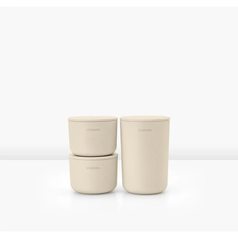 Set de depozitare Brabantia ReNew Soft Beige 3 bucăți