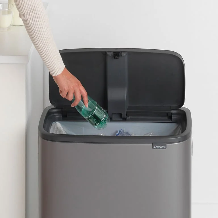 Coș de gunoi Brabantia Bo Touch 60L, Platinum