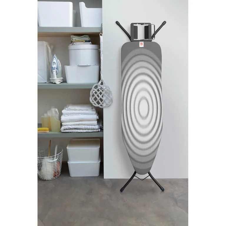 Masă de călcat Brabantia B 124x38cm cu suport pentru fier de călcat, Titan Oval