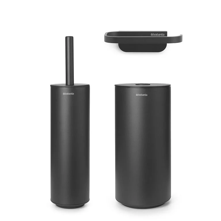 Set de accesorii pentru toaletă Brabantia MindSet Mineral Infinite Grey, 3 piese