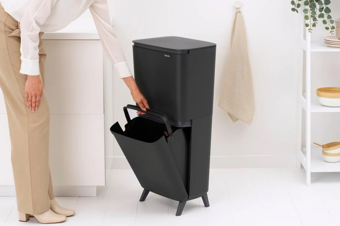 Coș de colectare selectivă Brabantia SortUp Hi 20+25L, Dark Grey