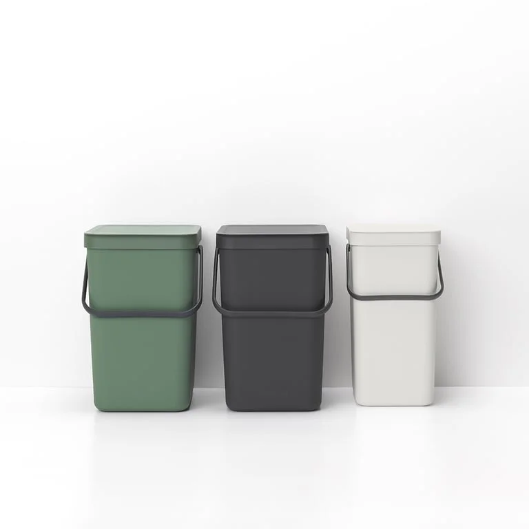 Coș de colectare selectivă Brabantia Sort&Go 16L, Light Grey
