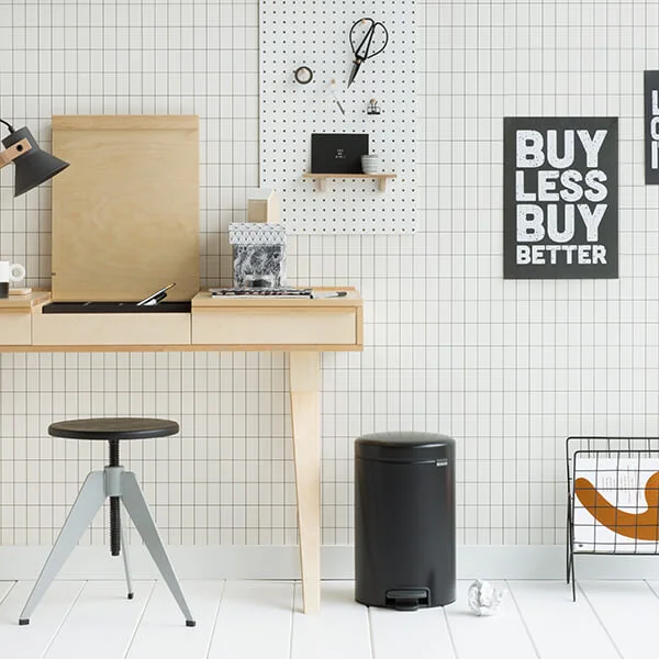 Coș de gunoi cu pedală Brabantia NewIcon 12L, Matt Black