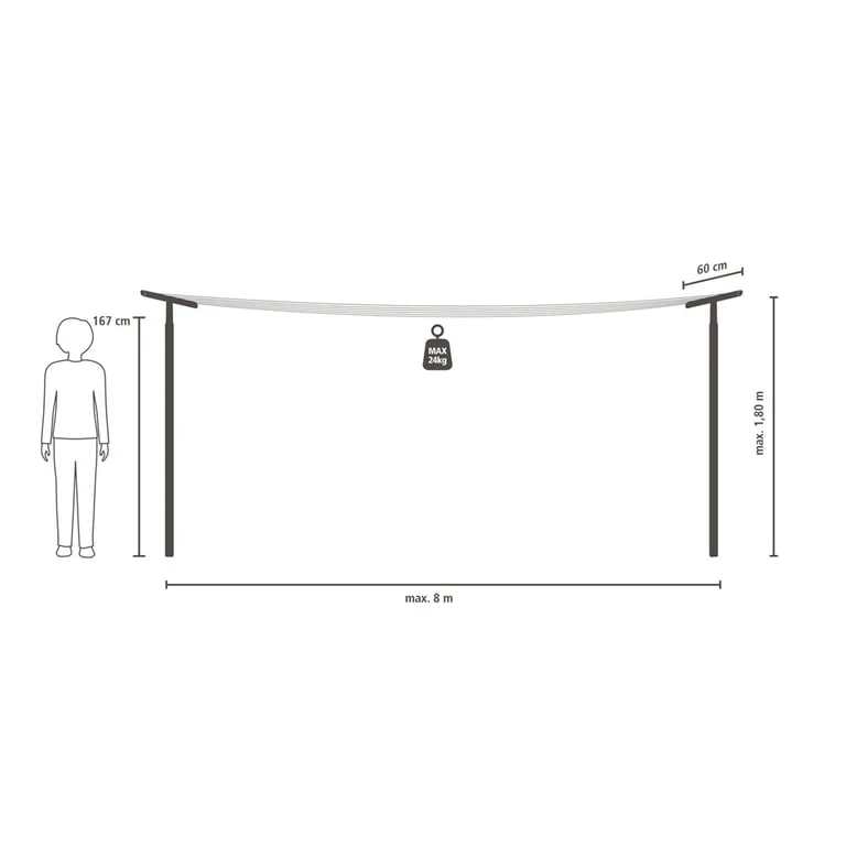 Washing Lines Brabantia HangOut 50m, with poles