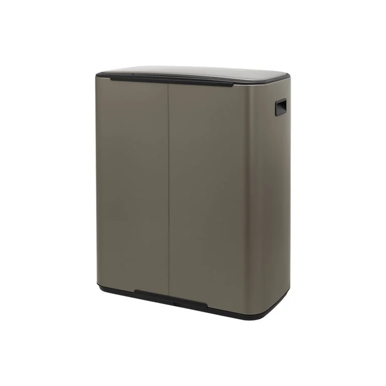 Coș de gunoi Brabantia Bo Pedal 2x30L, Platinum