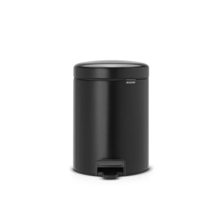 Coș de gunoi cu pedală Brabantia NewIcon 5L, Matt Black