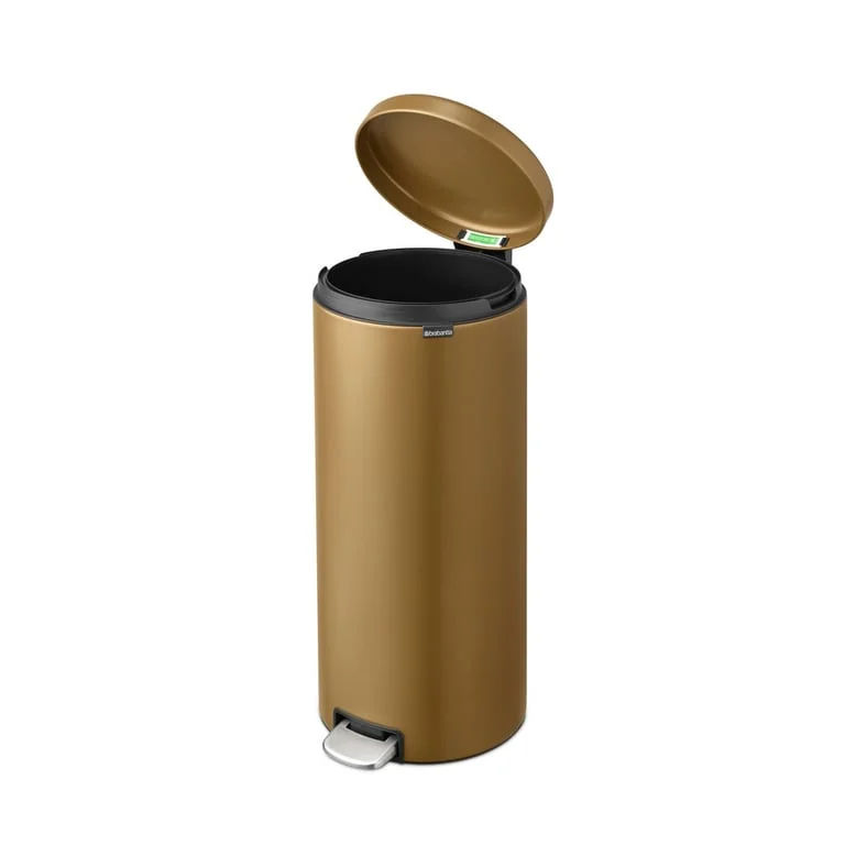 Coș de gunoi cu pedală Brabantia NewIcon 30L, Warm Brass