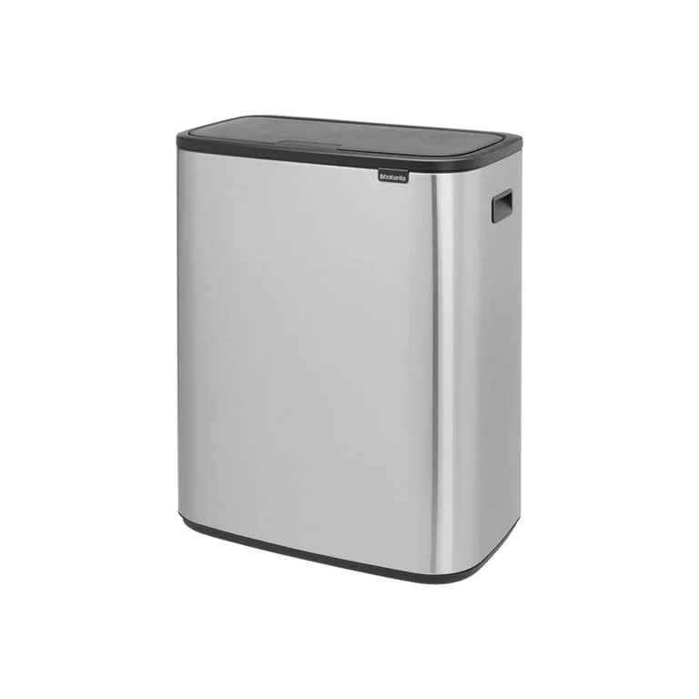 Coș de gunoi Brabantia Bo Touch 2x30L, Matt Steel, Fingerprint proof