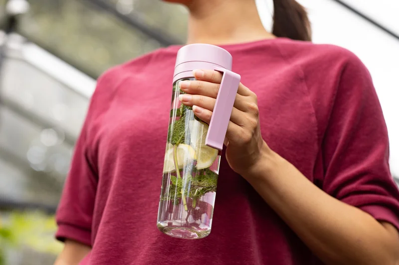 Water Bottle Brabantia Make&Take Lilac Pink 500ml, with Strainer