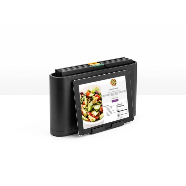 Set 4 planșe за tăiat cu casetă Brabantia Tasty+, Dark Grey