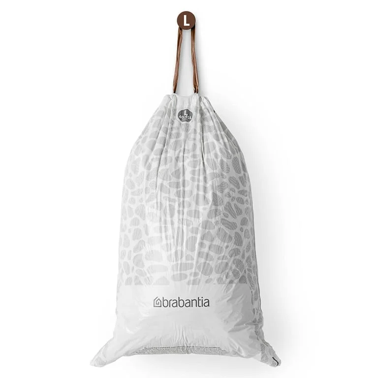 Saci de gunoi cu șnur Brabantia PerfectFit FlatBack+/Touch, cod L, 40-45L, 20 bucăți, rolă