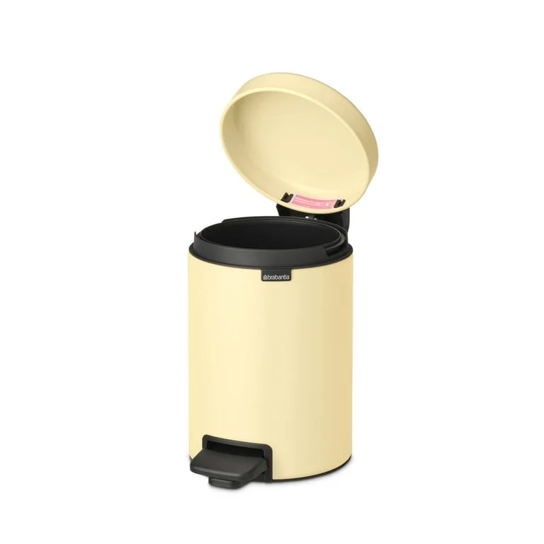 Coș de gunoi cu pedală Brabantia NewIcon 3L, Mellow Yellow