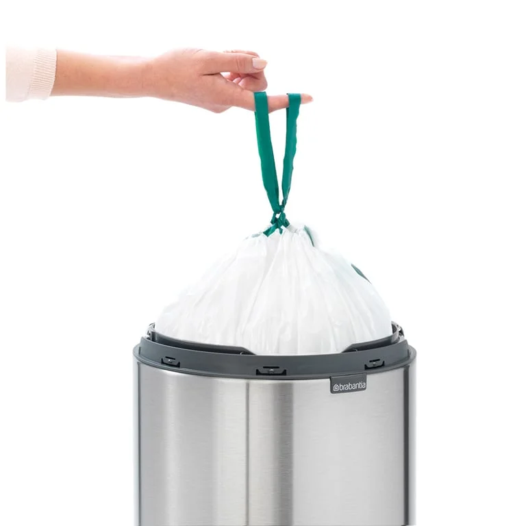 Coș de gunoi Brabantia Touch New 30L, Matt Black, capac metalic