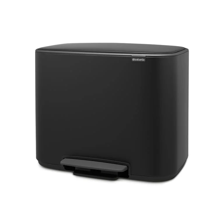 Brabantia Bo Pedal Bin, 11/23L, Matt Black