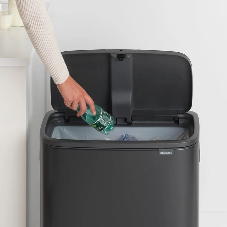 Coș de gunoi Brabantia Bo Touch 60L, Matt Black