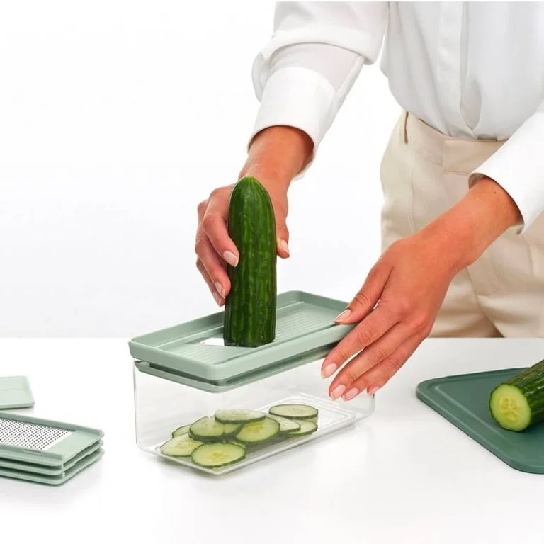Set răzătoare multifuncțională cu recipient Brabantia Tasty+ Jade Green