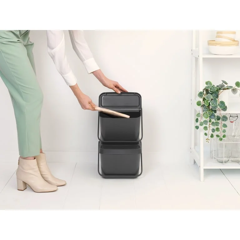 Coș de colectare selectivă Brabantia Sort&Go Stackable 20L, Grey