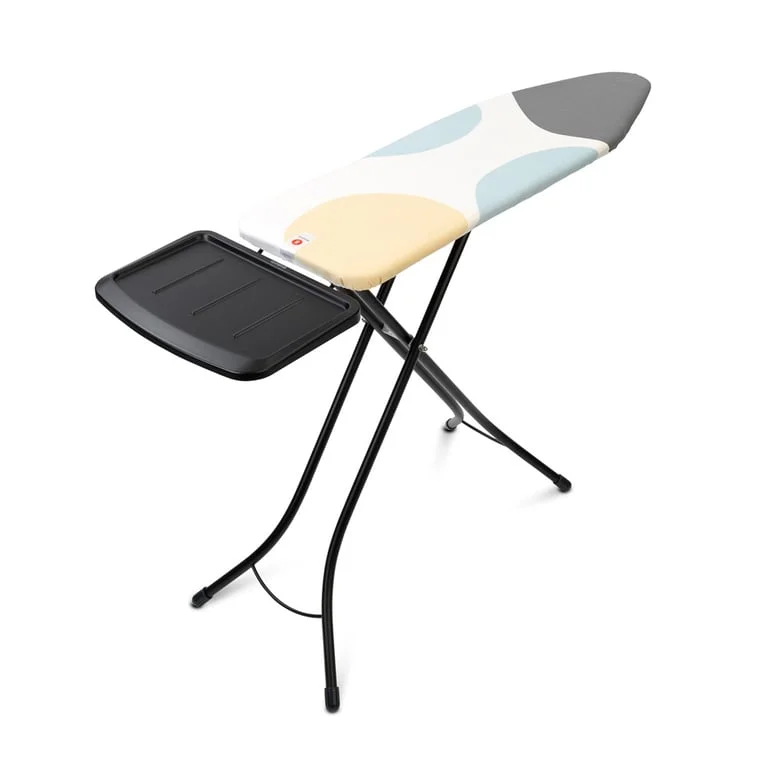 Ironing Board Brabantia B 124x38cm, Solid Steam Unit Holder, Spring Bubbles