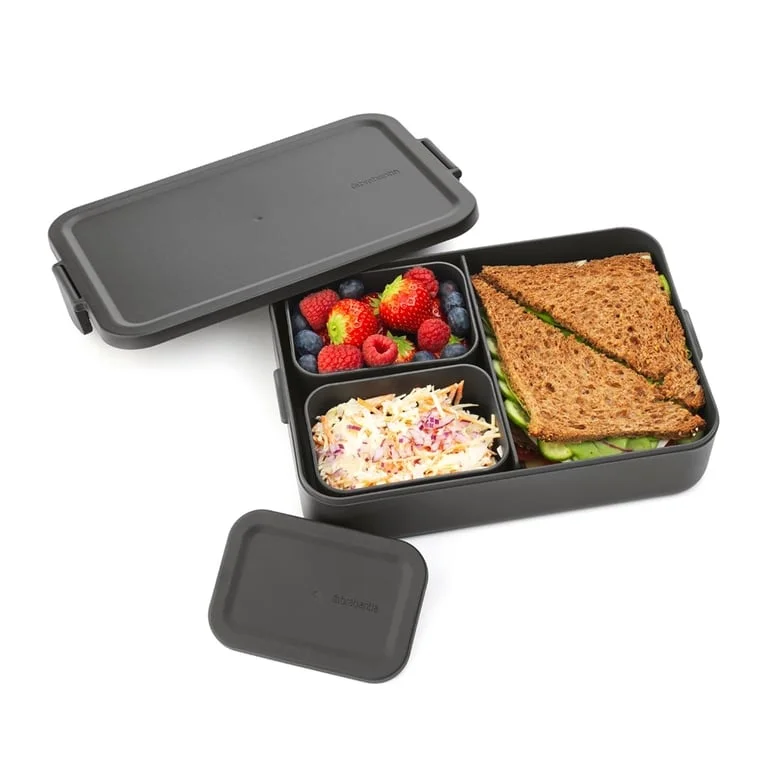 Lunch Box Brabantia Make&Take Dark Grey Large, Plastic, Bento