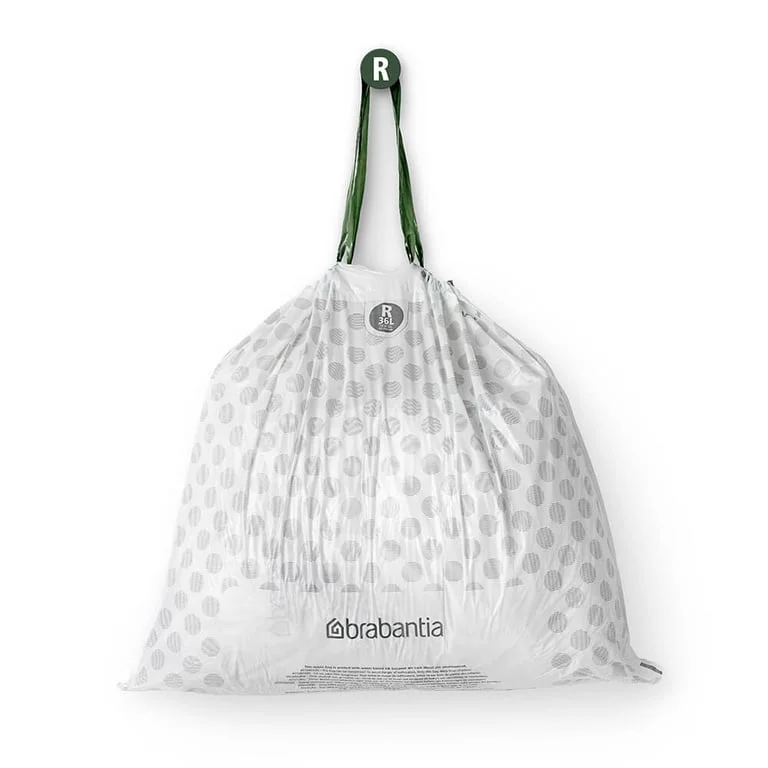 Saci de gunoi cu șnur Brabantia PerfectFit Bo, cod R, 36L, 40 bucăți, pachet