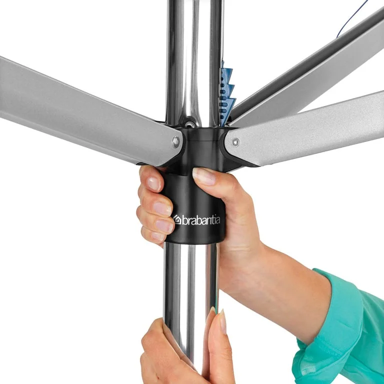 Uscător de rufe exterior Brabantia TopSpinner 50m, țepușă metalică de săpat, husă