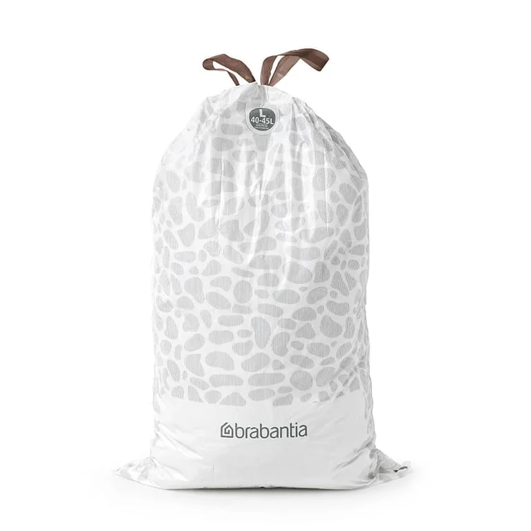 Saci de gunoi cu șnur Brabantia PerfectFit FlatBack+/Touch, cod L, 40-45L, 20 bucăți, rolă