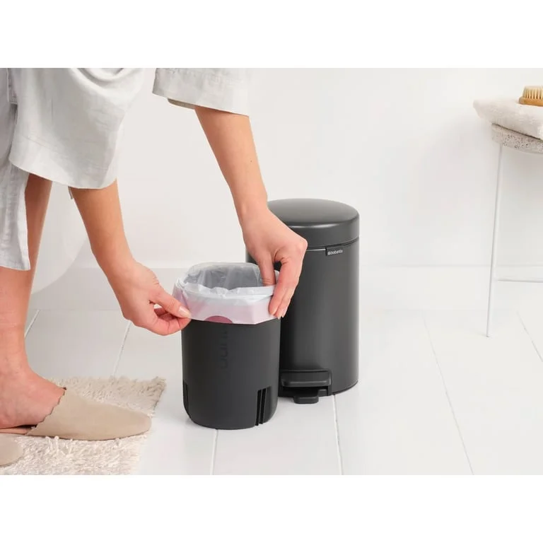 Coș de gunoi cu pedală Brabantia NewIcon 3L, Confident Grey